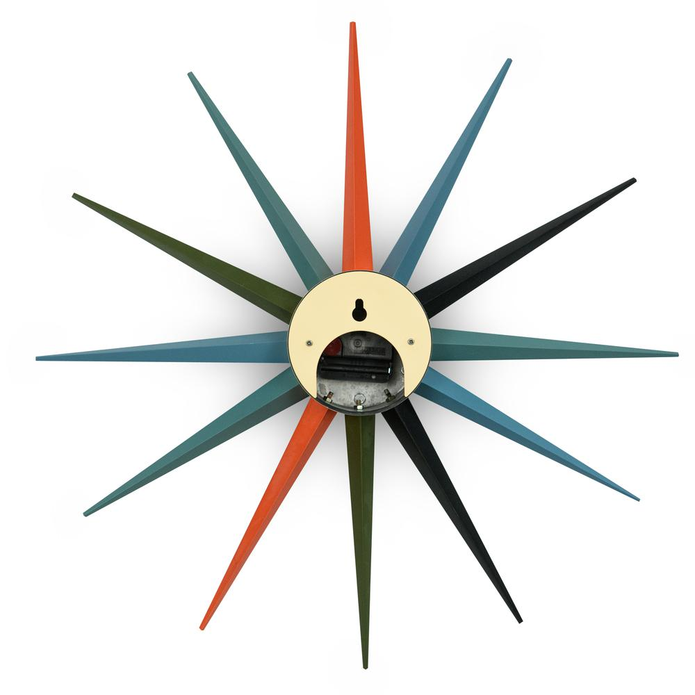 Maxi Modern Design Colorful Star Silent Non-Ticking Wall Clock