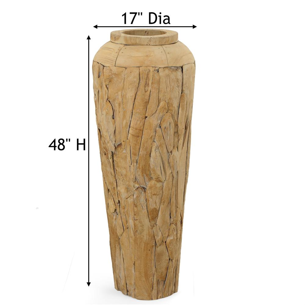 Farmhouse Teak Vase 48 inch