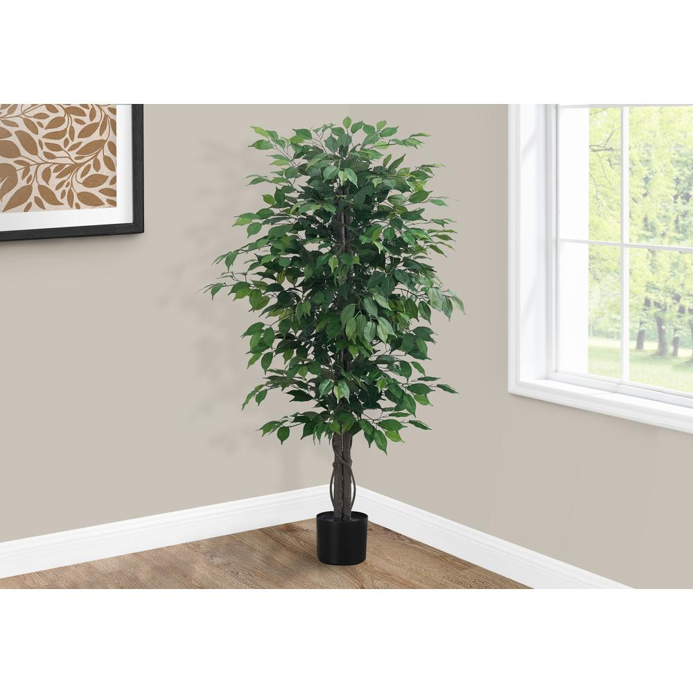 Artificial Plant, 58 Tall, Ficus Tree, Indoor, Faux, Fake, Floor, Greenery