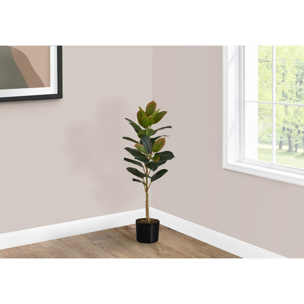 Artificial Plant, 40 Tall, Rubber Tree, Indoor, Faux, Fake, Floor, Greenery