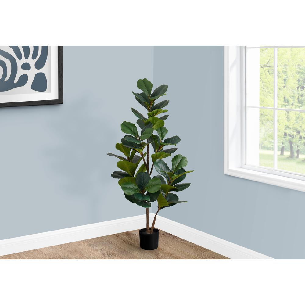 Artificial Plant, 49 Tall, Fiddle Tree, Indoor, Faux, Fake, Floor, Greenery