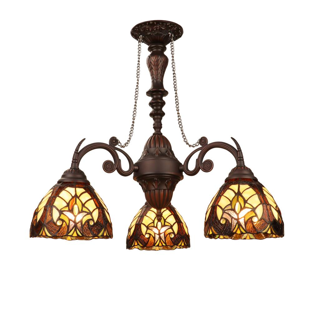 Liaison Victorian-Style 3-Light Antique Dark Bronze Finish Mini Chandelier