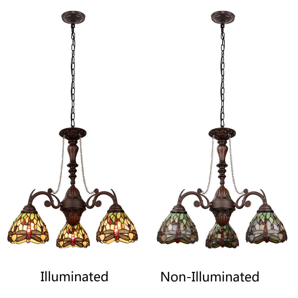 Anisoptera Purity 3-Light Antique Dark Bronze Finish Mini Chandelier 24" Wide