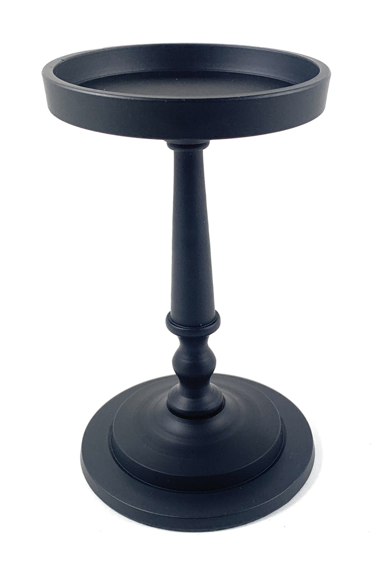 Vibhsa Pillar Candle Holder - Matte Black (7"H)