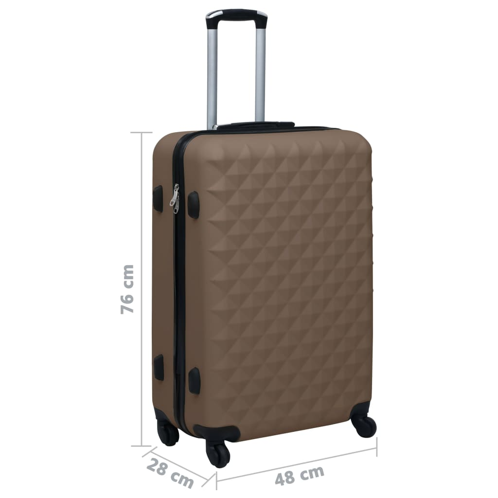 vidaXL Hardcase Trolley Brown ABS