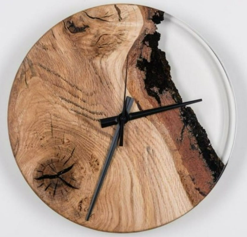 Resin Wall Art Wooden Clock