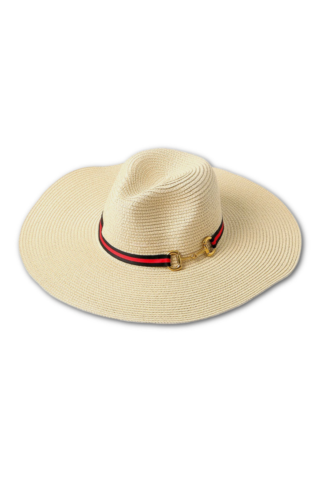 Horse Bit Band Straw Fedora