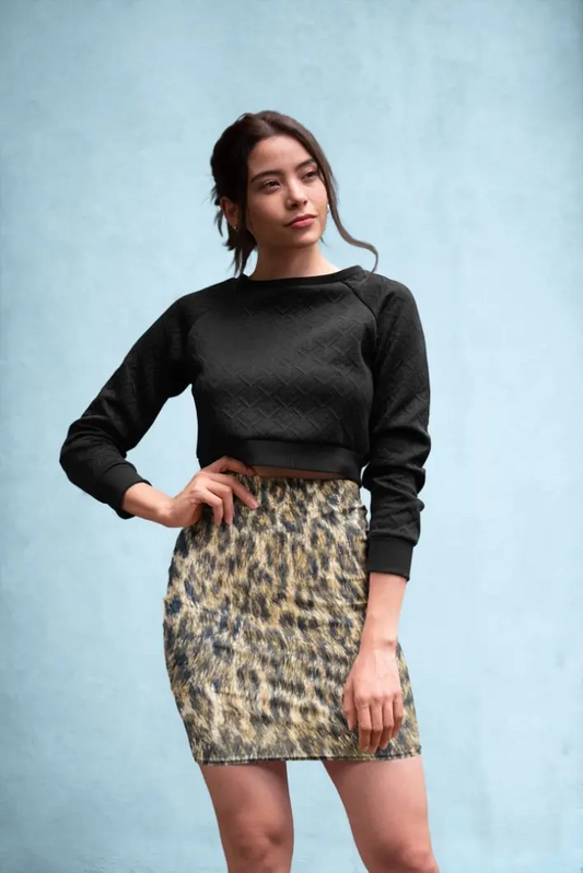 Cheetah Pattern Pencil Skirt