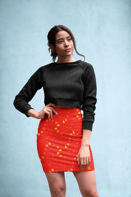 Simple Geometric Pattern 3 yr Poster Pencil Skirt