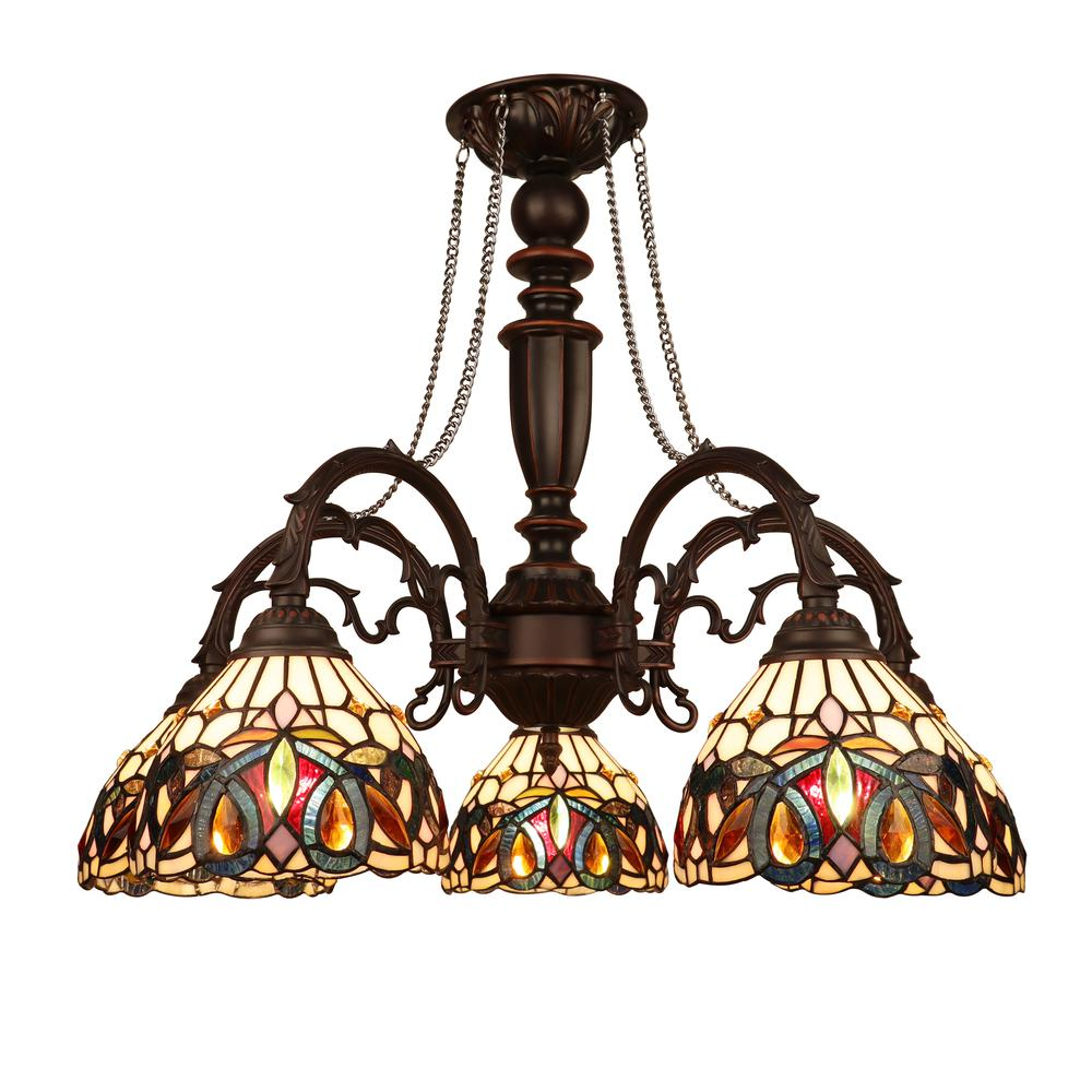 SERENITY Victorian-Style 5-Light Dark Bronze Finish Large Chandelier 27" Wide