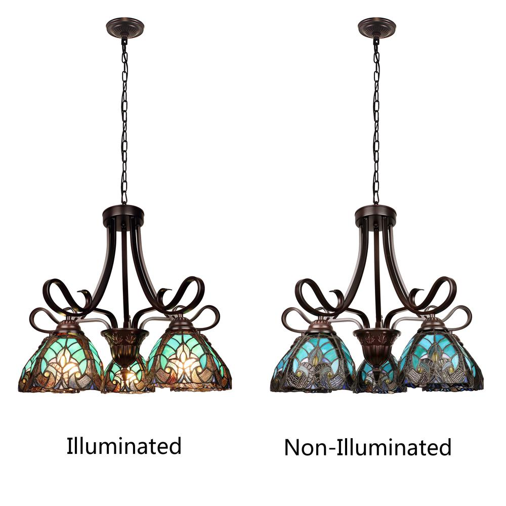 Victorian-Style 5-Light Antique Dark Bronze Finish Large Chandelier 25" Wide