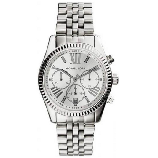 Michael Kors Watch Lexington Chronograph Silver MK5555