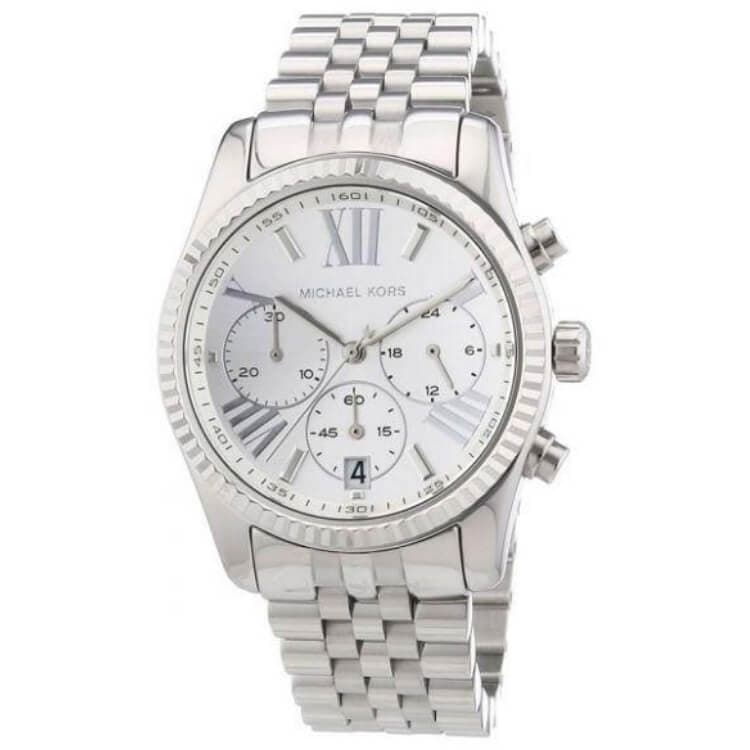 Michael Kors Watch Lexington Chronograph Silver MK5555