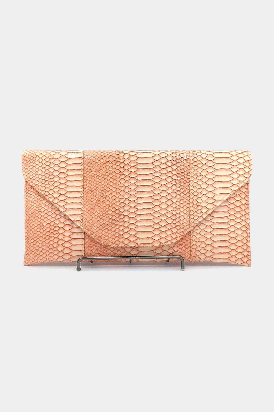 Snake Skin Envelope Clutch and Shoulder Bag