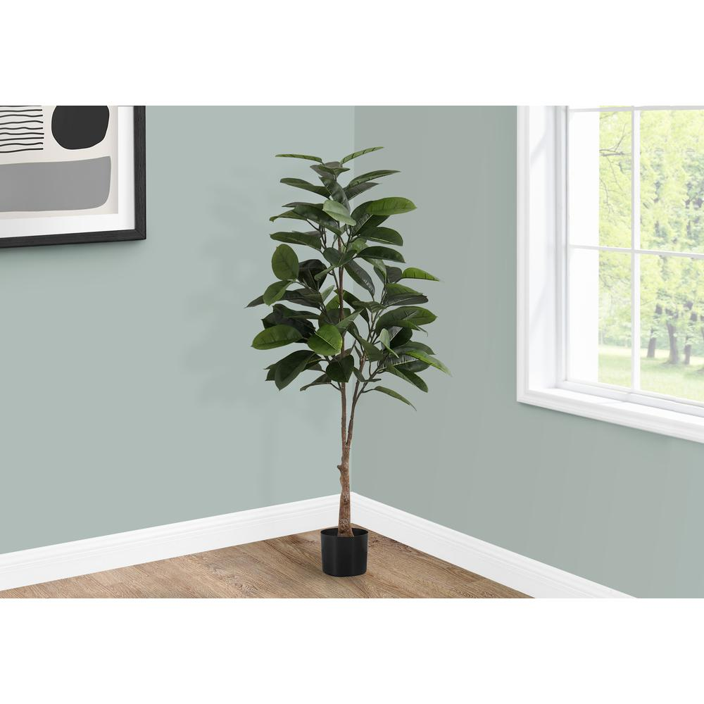 Artificial Plant, 52 Tall, Rubber Tree, Indoor, Faux, Fake, Floor, Greenery