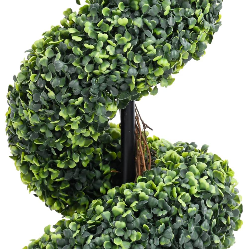 Artificial Boxwood Spiral Plant with Pot Green 46.1"