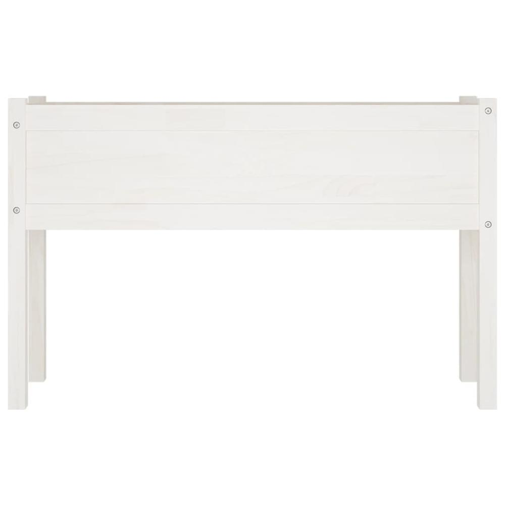 Garden Planter White 43.3"x12.2"x27.6" Solid Wood Pine