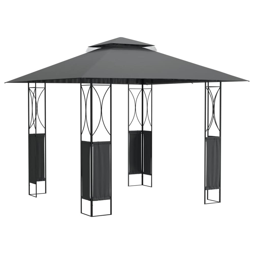 Gazebo with Roof Anthracite 118.1"x118.1"x106.3" Steel