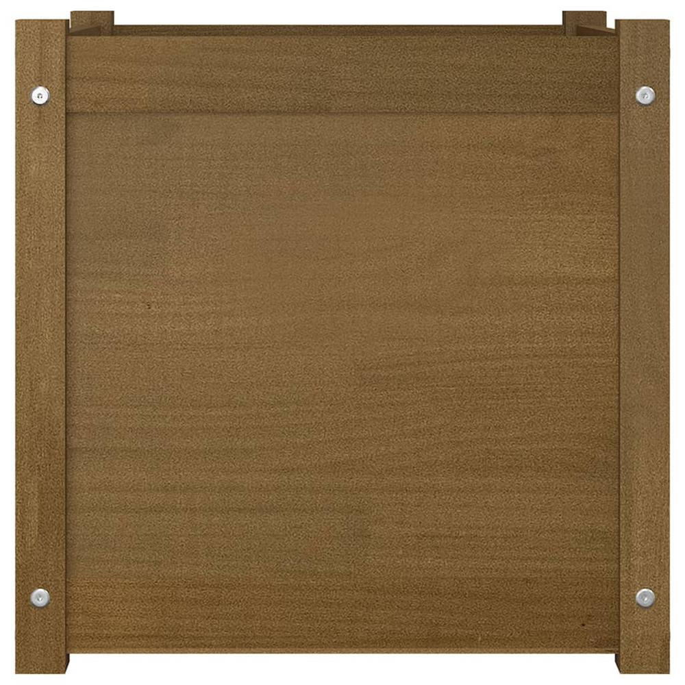 Garden Planter Honey Brown 19.7"x19.7"x19.7" Solid Wood Pine