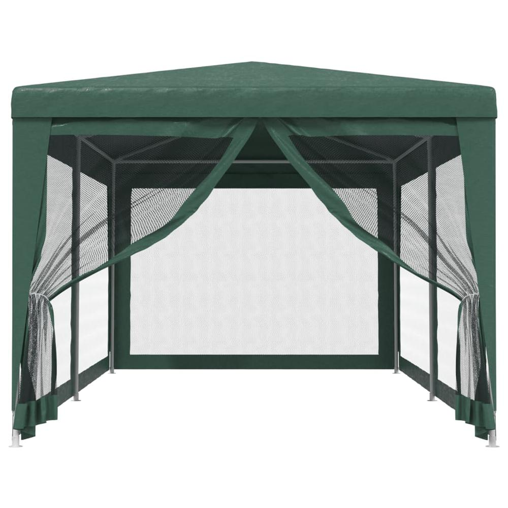 Party Tent with 6 Mesh Sidewalls Green 9.8'x19.7' HDPE