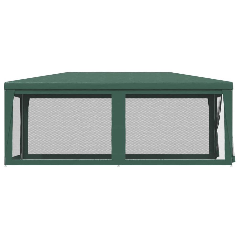 Party Tent with 6 Mesh Sidewalls Green 9.8'x19.7' HDPE