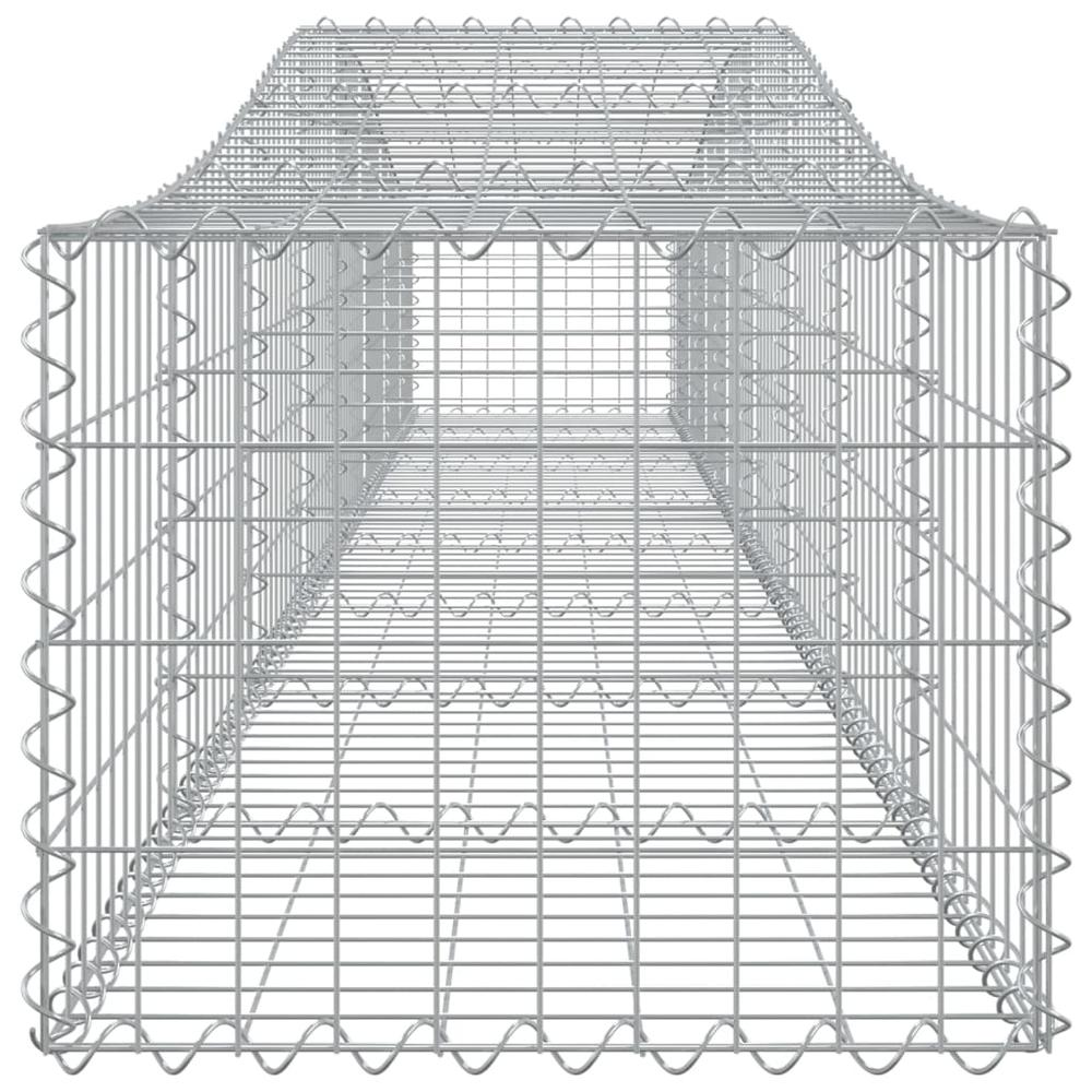 Arched Gabion Basket 157.5"x19.7"x15.7"/23.6" Galvanized Iron