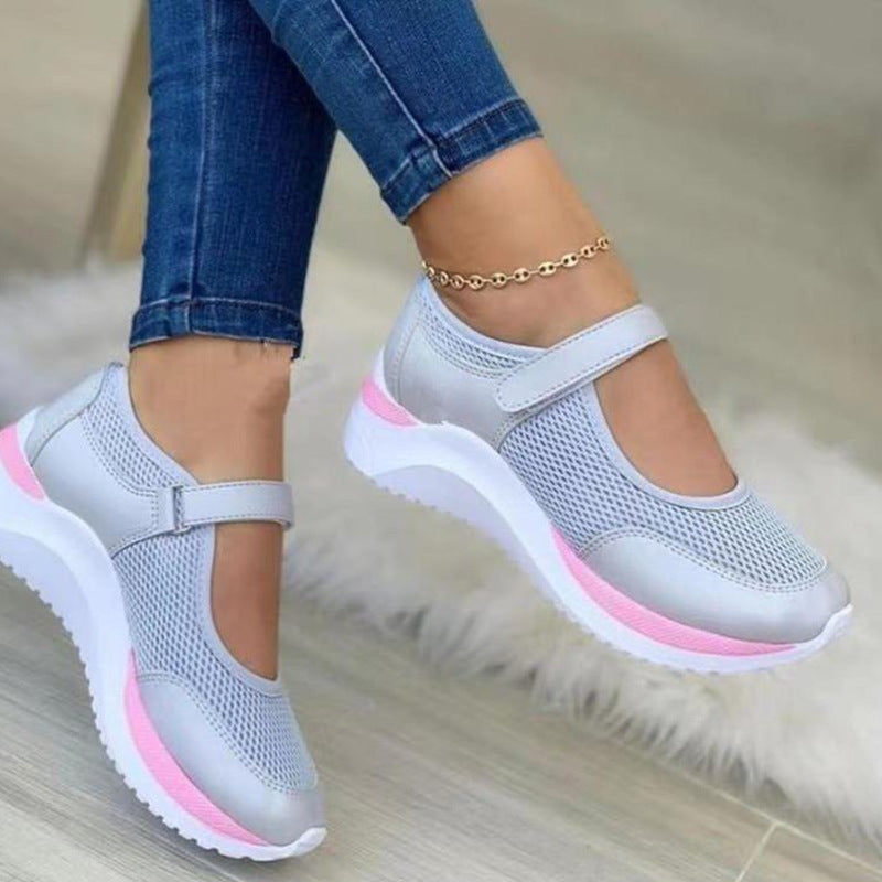 Women's Round Toe Velcro Platform Sandals