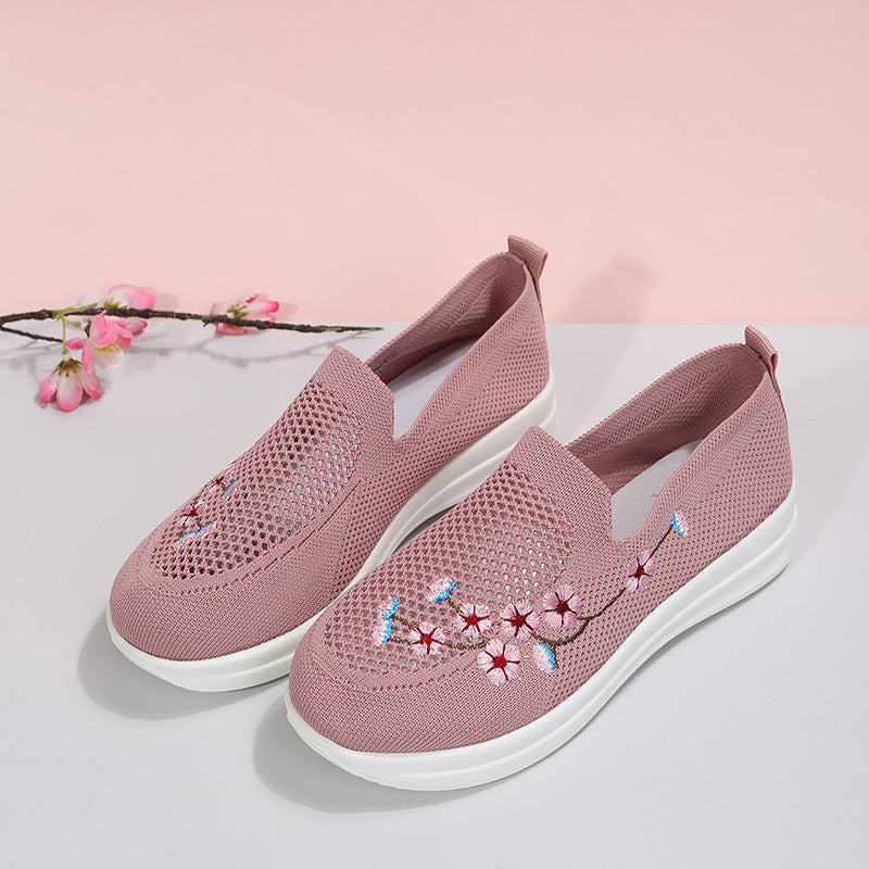 Embroidered Breathable Mesh Loafers