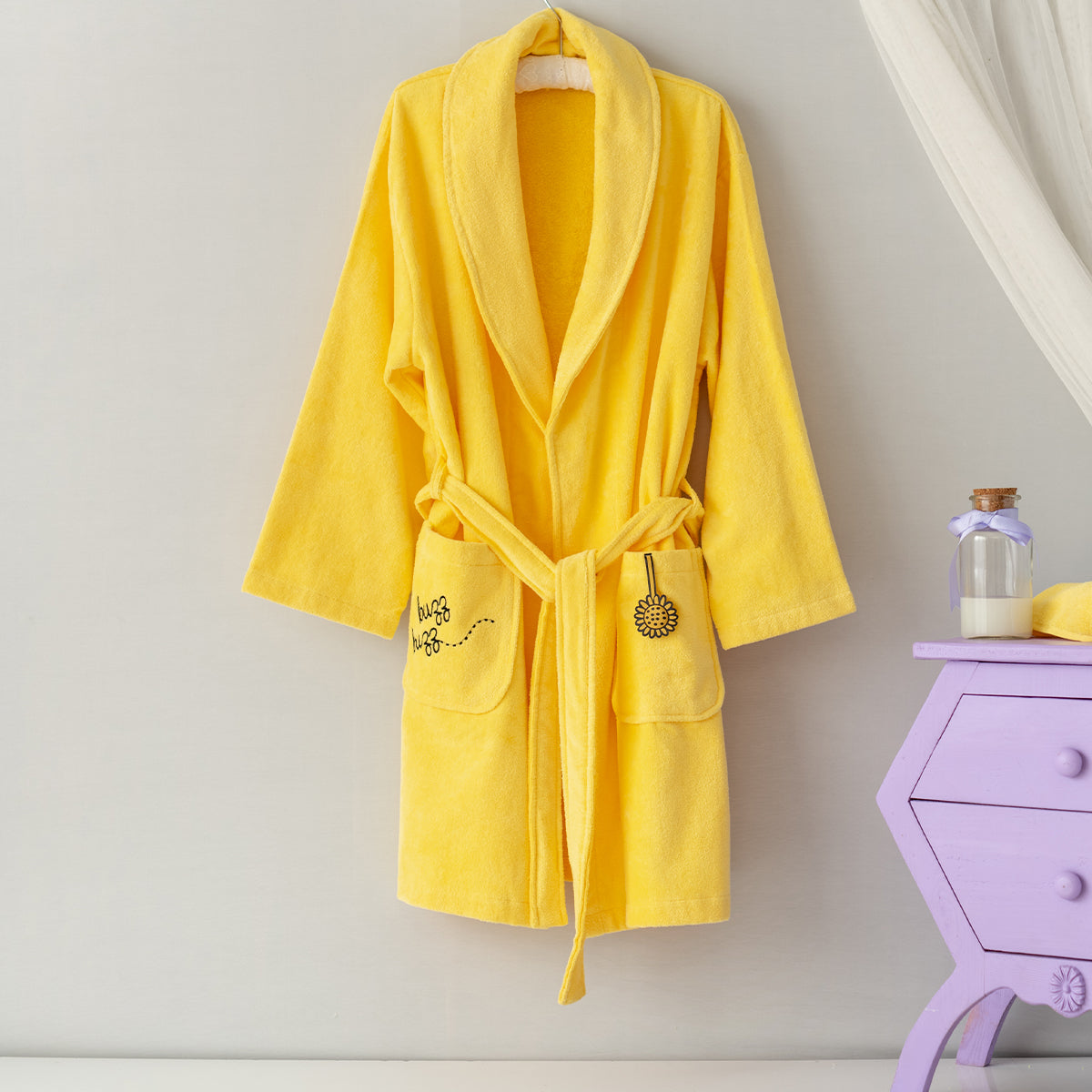 Milk&Moo Buzzy Bee Velvet Mother Bathrobe