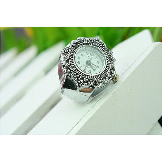 Victoria Ring Watch With Intricate Design