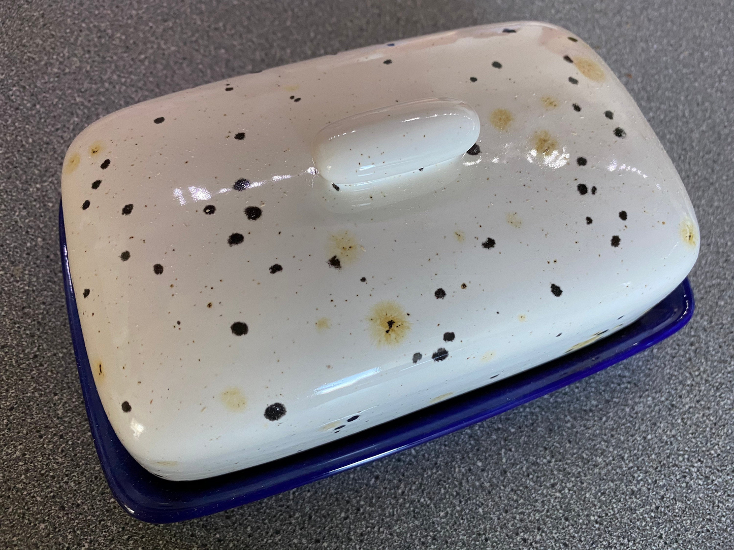 Butter Dish and Sugar Bowl Set - Confetti Glaze