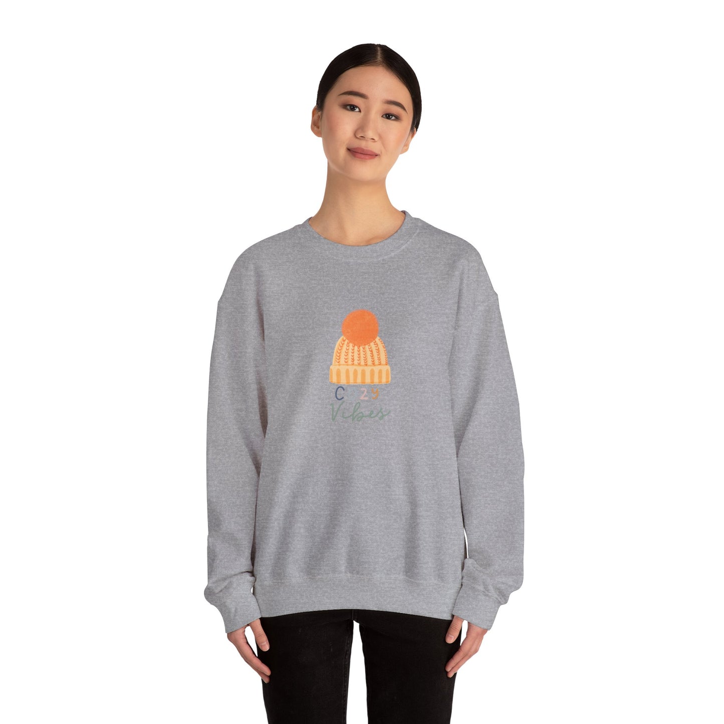 Autumn Beanie Cozy Vibes Unisex Heavy Blend™ Crewneck Sweatshirt