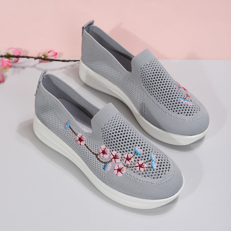 Embroidered Breathable Mesh Loafers