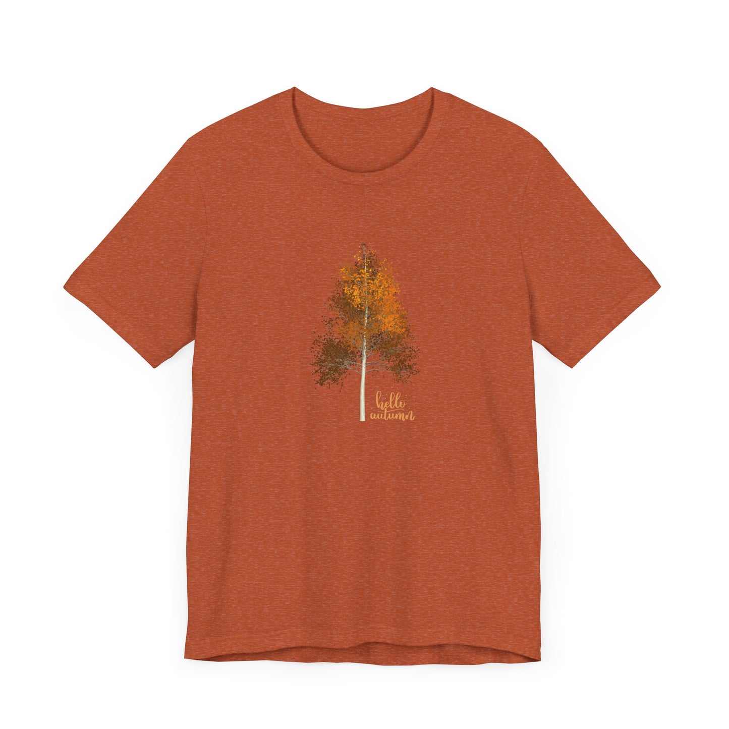 Hello Autumn, Tree Unisex Jersey Short Sleeve Tee