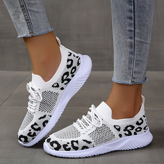 Leopard Print Lace-up Shoes