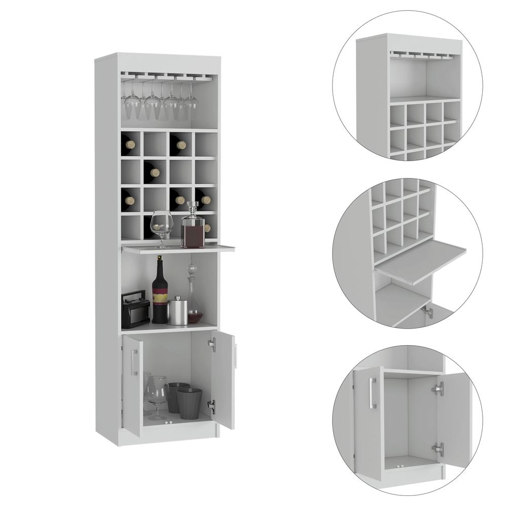 Soria Bar Cabinet - White