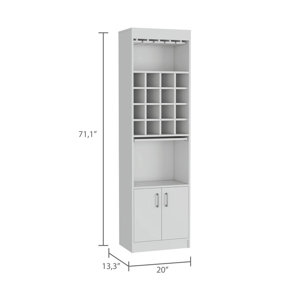 Soria Bar Cabinet - White