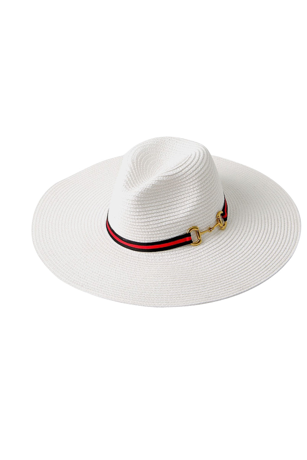 Horse Bit Band Straw Fedora