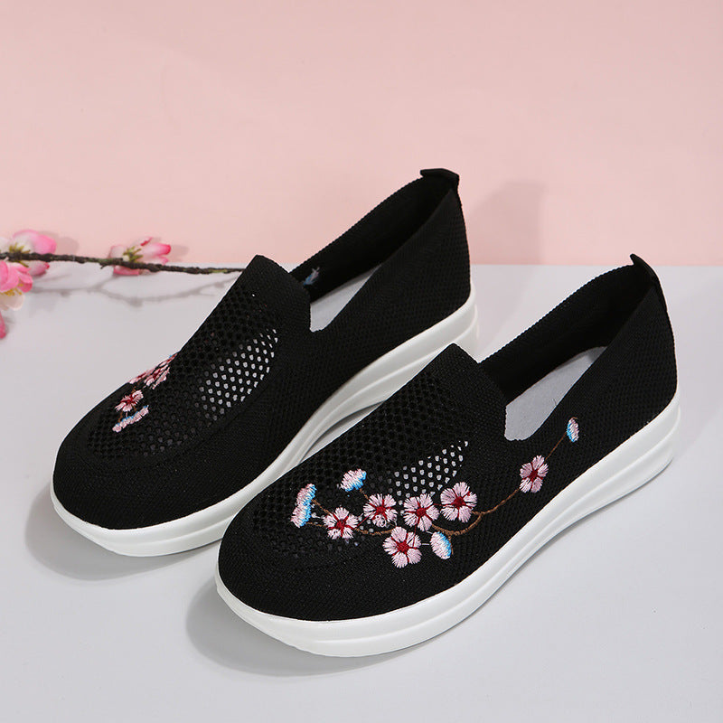 Embroidered Breathable Mesh Loafers