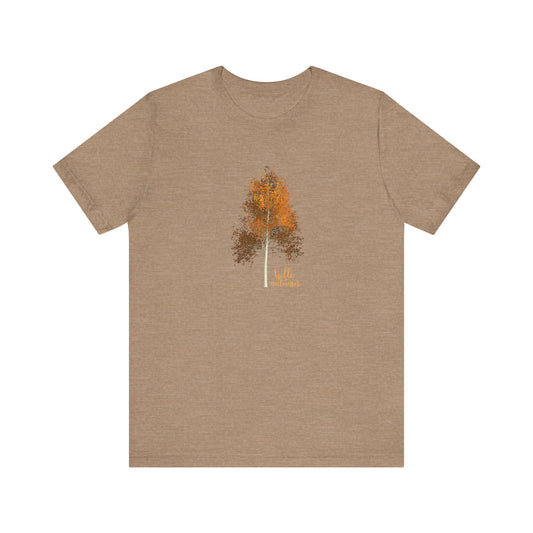 Hello Autumn, Tree Unisex Jersey Short Sleeve Tee