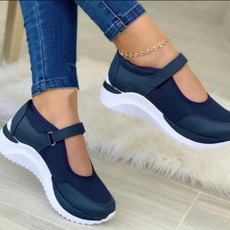 Women's Round Toe Velcro Platform Sandals