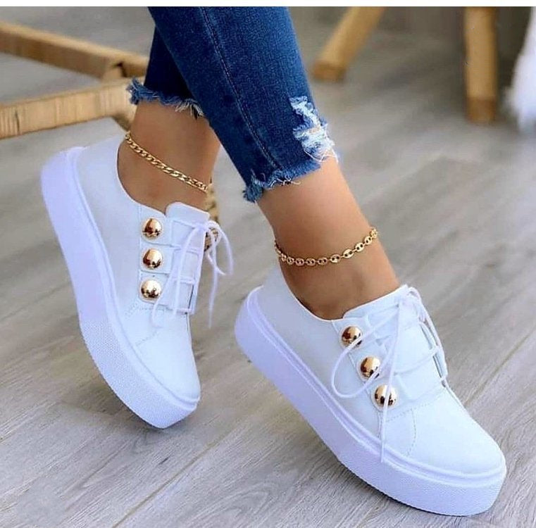 Lace-up Rivet Casual Shoes