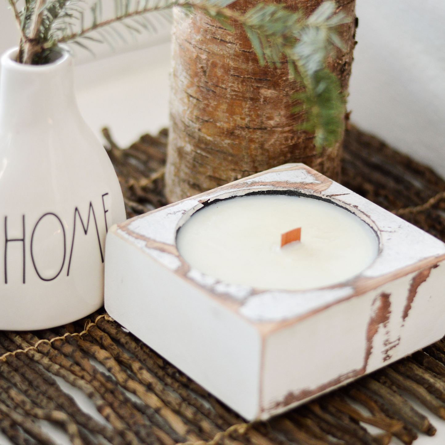 Rustic Ember | Vintage Cheese Mold | Soy Wax Candle