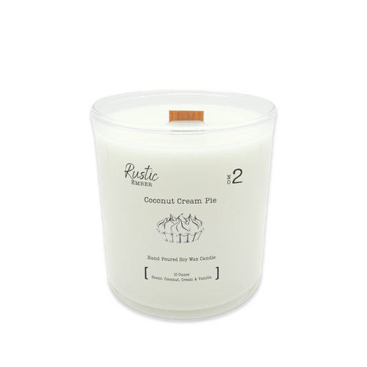 Rustic Ember | Coconut Cream Pie | 10 Ounce Candle