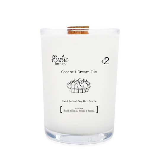 Rustic Ember | Coconut Cream Pie | 8 Ounce Candle