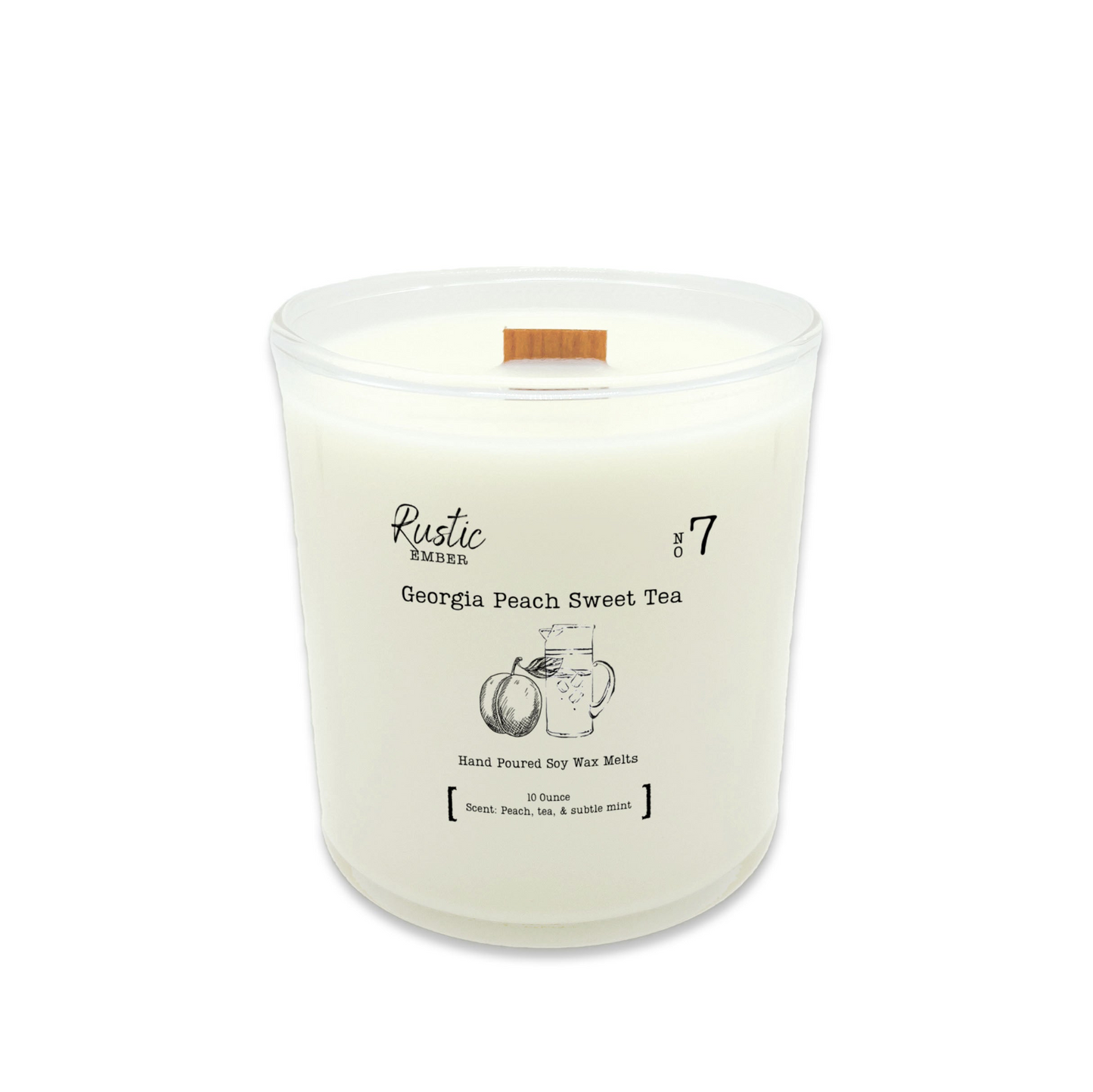 Rustic Ember | Georgia Peach Sweet Tea | 10 Ounce Candle