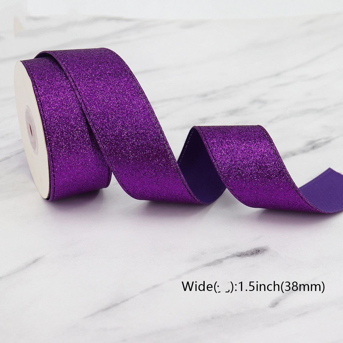 Sparkly Leather Composite Backing Ribbon