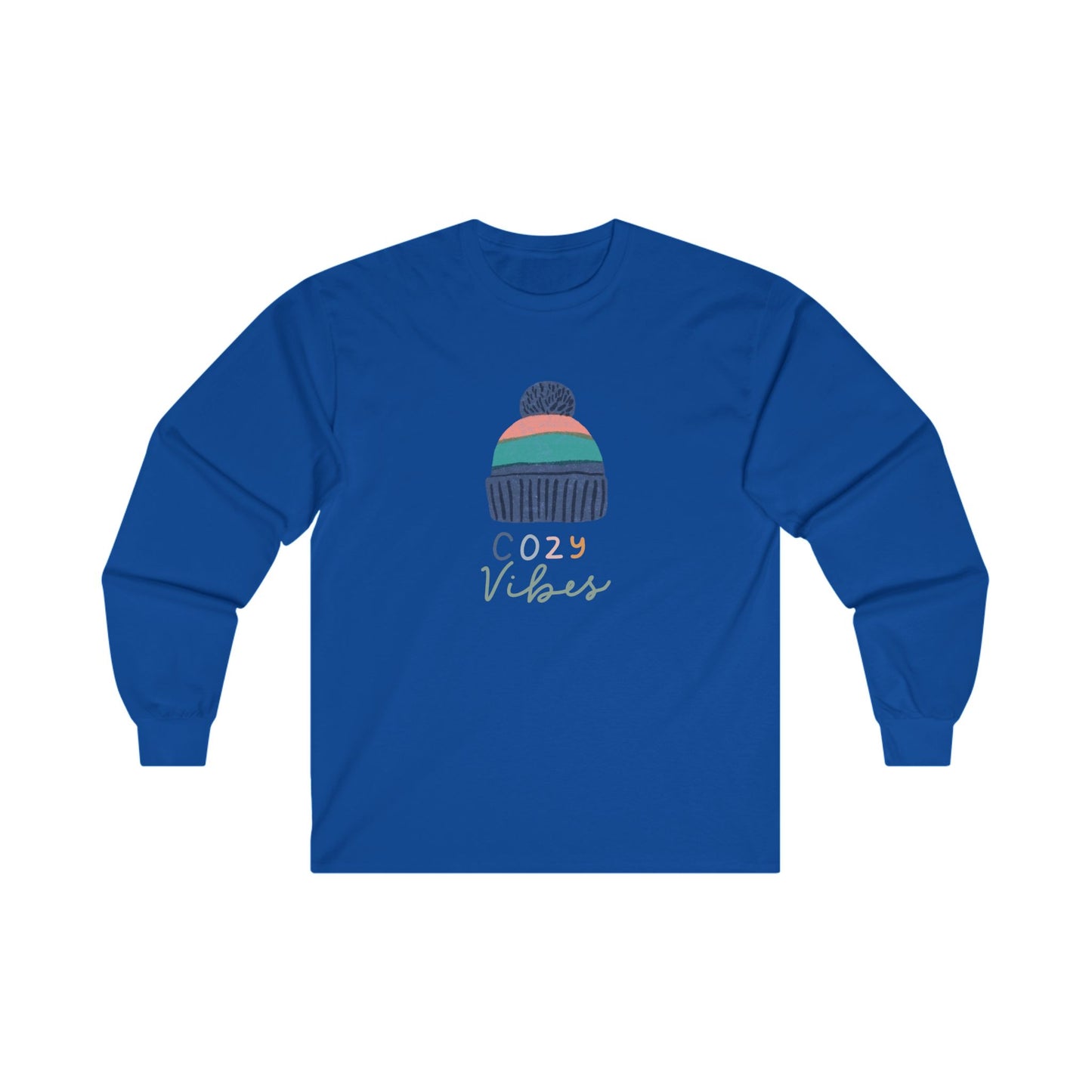 Beanie, Cozy Vibes Unisex Ultra Cotton Long Sleeve Tee