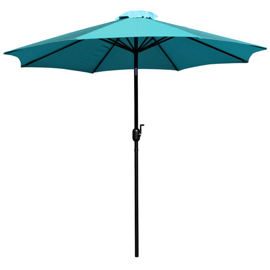 Teal 9 FT Round Umbrella with 1.5" Diameter Aluminum Pole