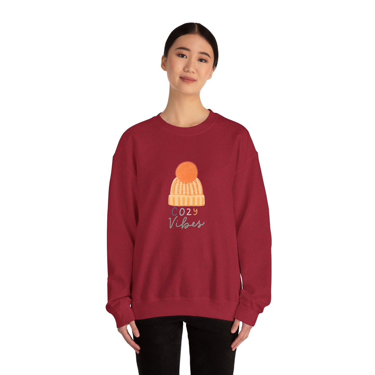 Autumn Beanie Cozy Vibes Unisex Heavy Blend™ Crewneck Sweatshirt